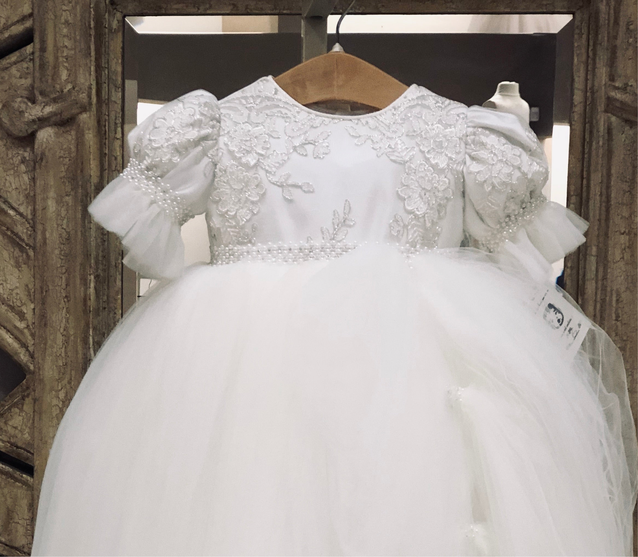 chinese dress ladies Nicolette's Couture Eve Christening Gown for Female - White main image 0