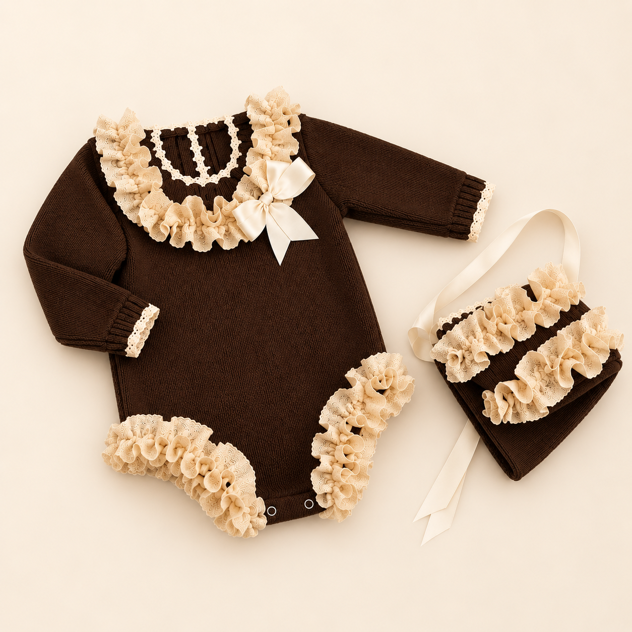 Chocolate Brown One Piece Set