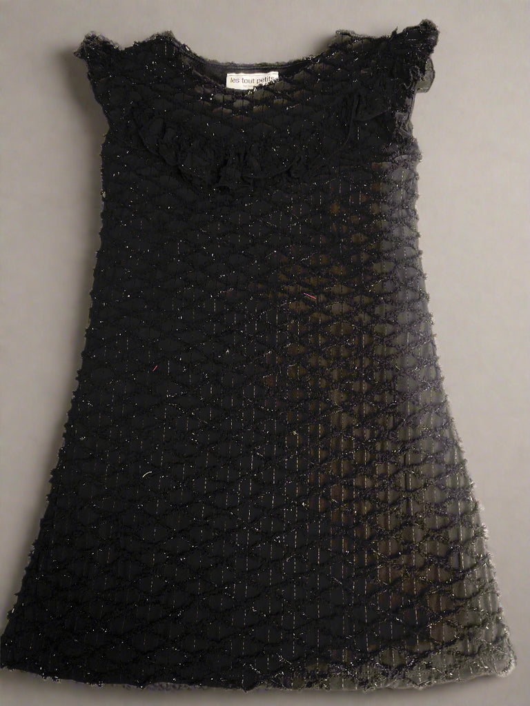 Black Sparkle Textured Dress