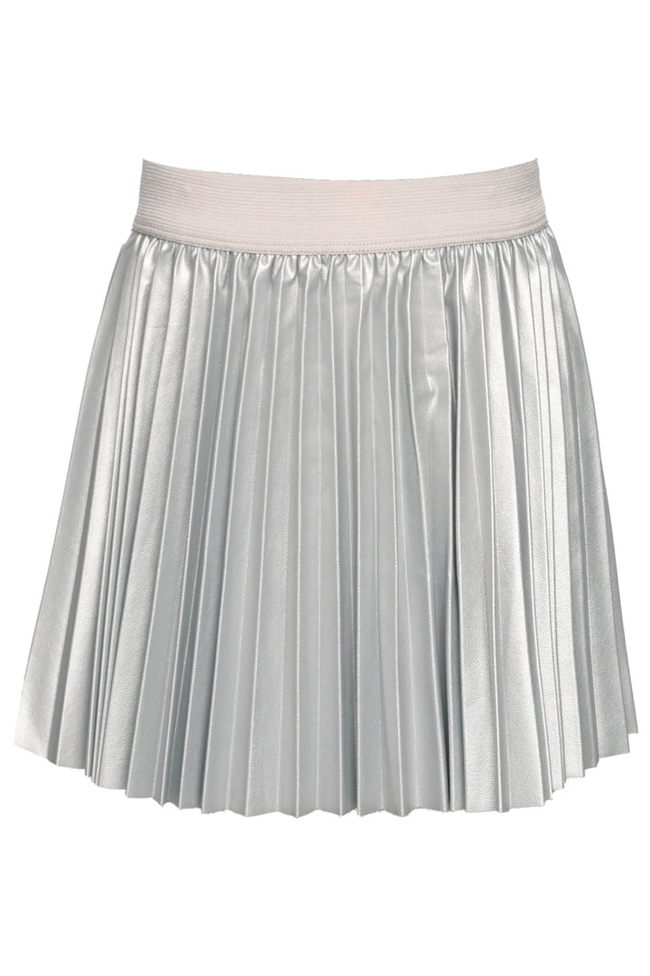 Silver Faux Leather Skirt