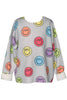 Happy Face Print Sweater