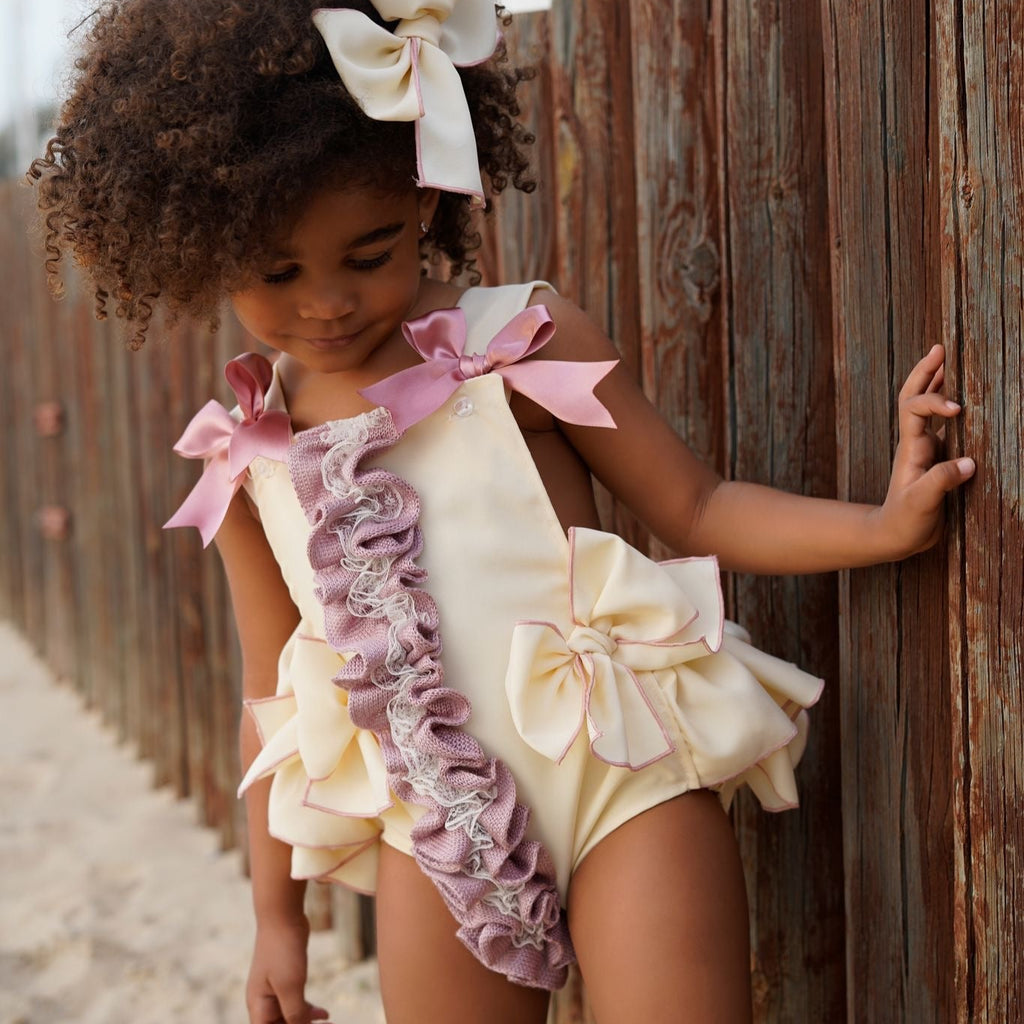 Mauve Ruffle Romper