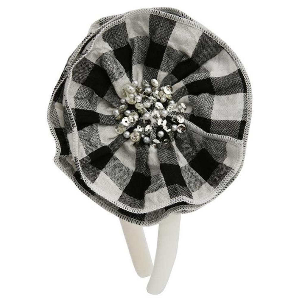 Black Gingham Headband