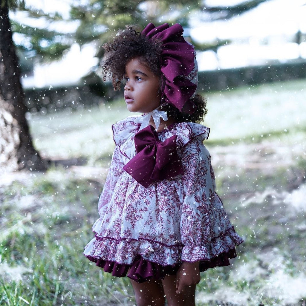 Burgundy Pattern Dress