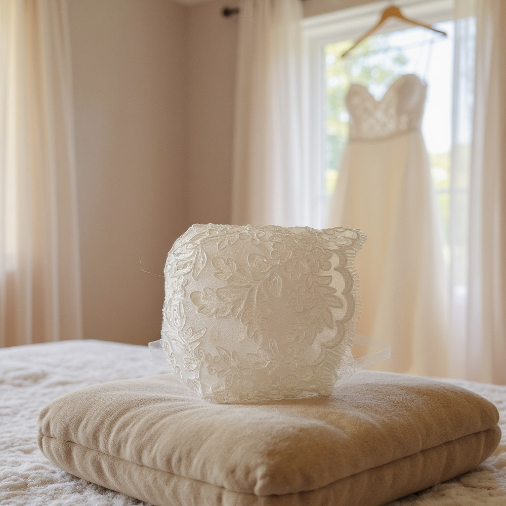 Lace Top Organza Skirt Gown