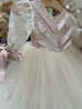 Blush Satin and Tulle Dress