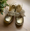 Gold Leather Mary Janes