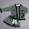 Bottle Green Cardigan Set