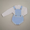 Baby Blue and White Knit Trimmed Socks