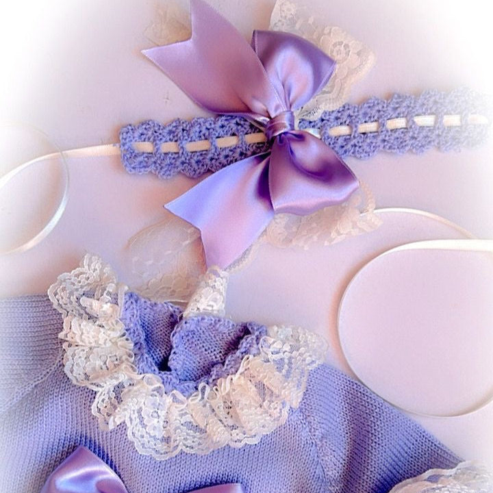 Lilac Knit Bloomer Set