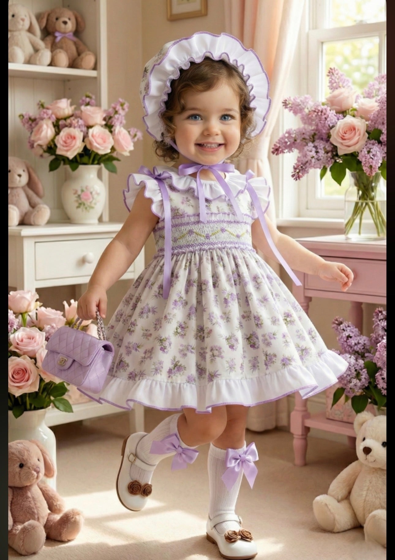 Lavendar Smocked Dress