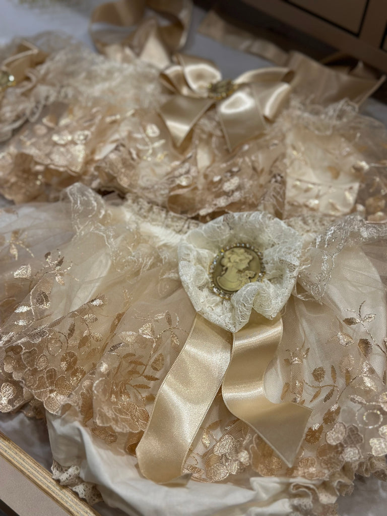 Golden Ruffle Bloomer Set