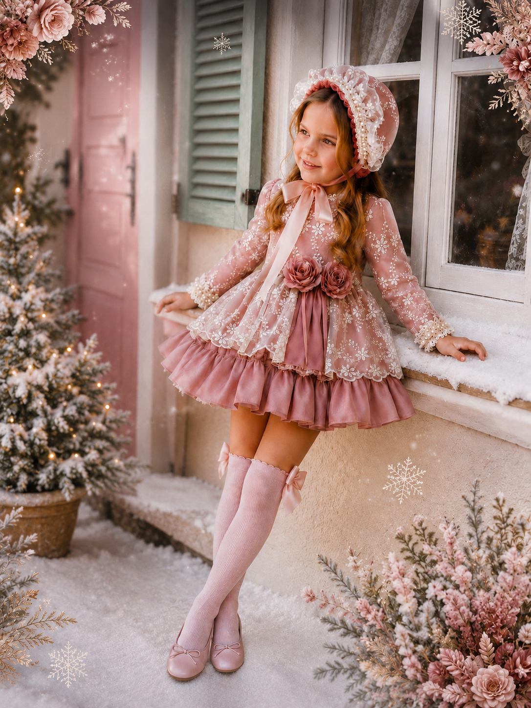Francine Mauve Lace Dress