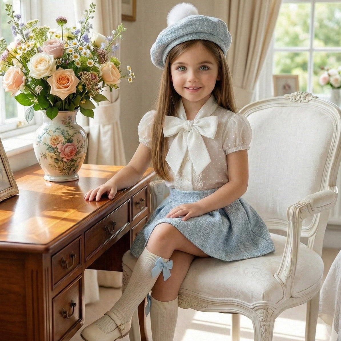 Blue Chanel Three Piece Set