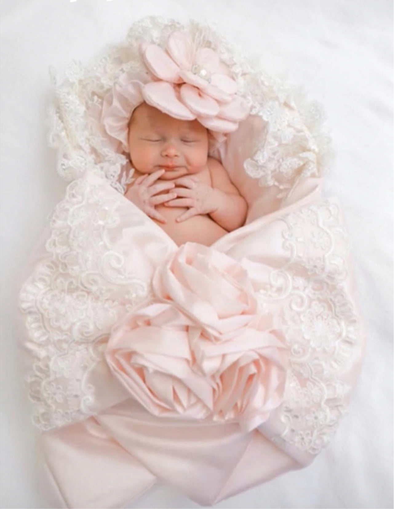 Pink Rosette Swaddle