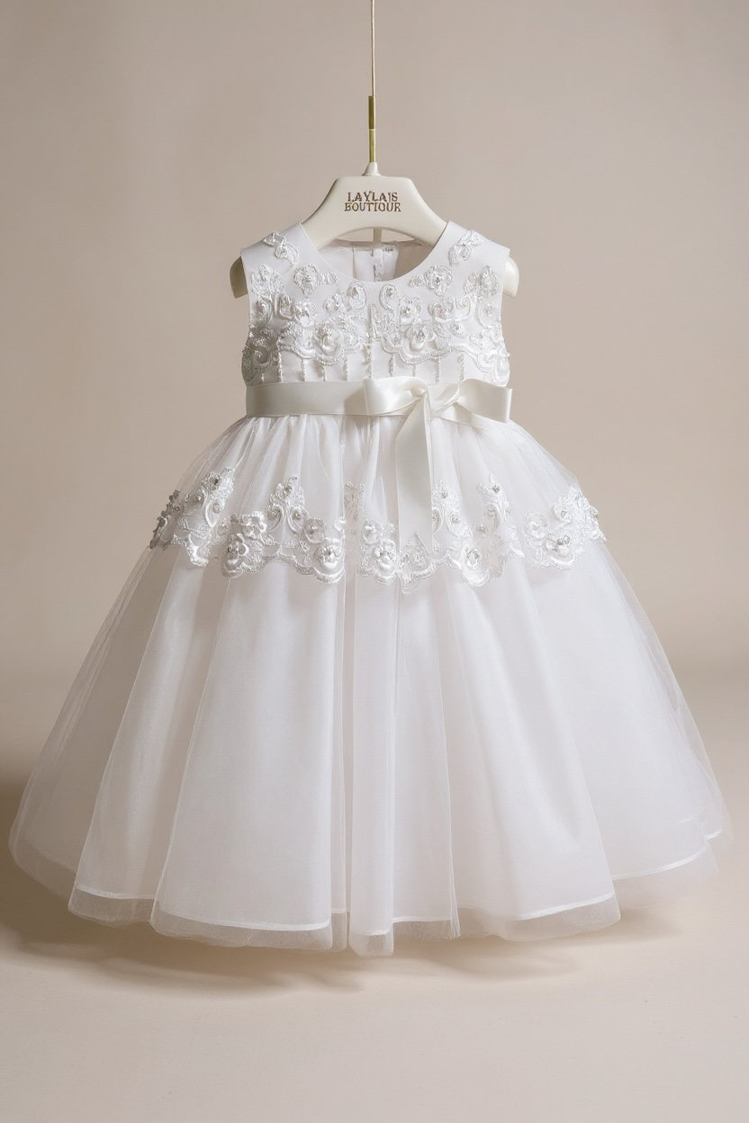 Sweetie Pie Infant Lace Dress in White or Ivory