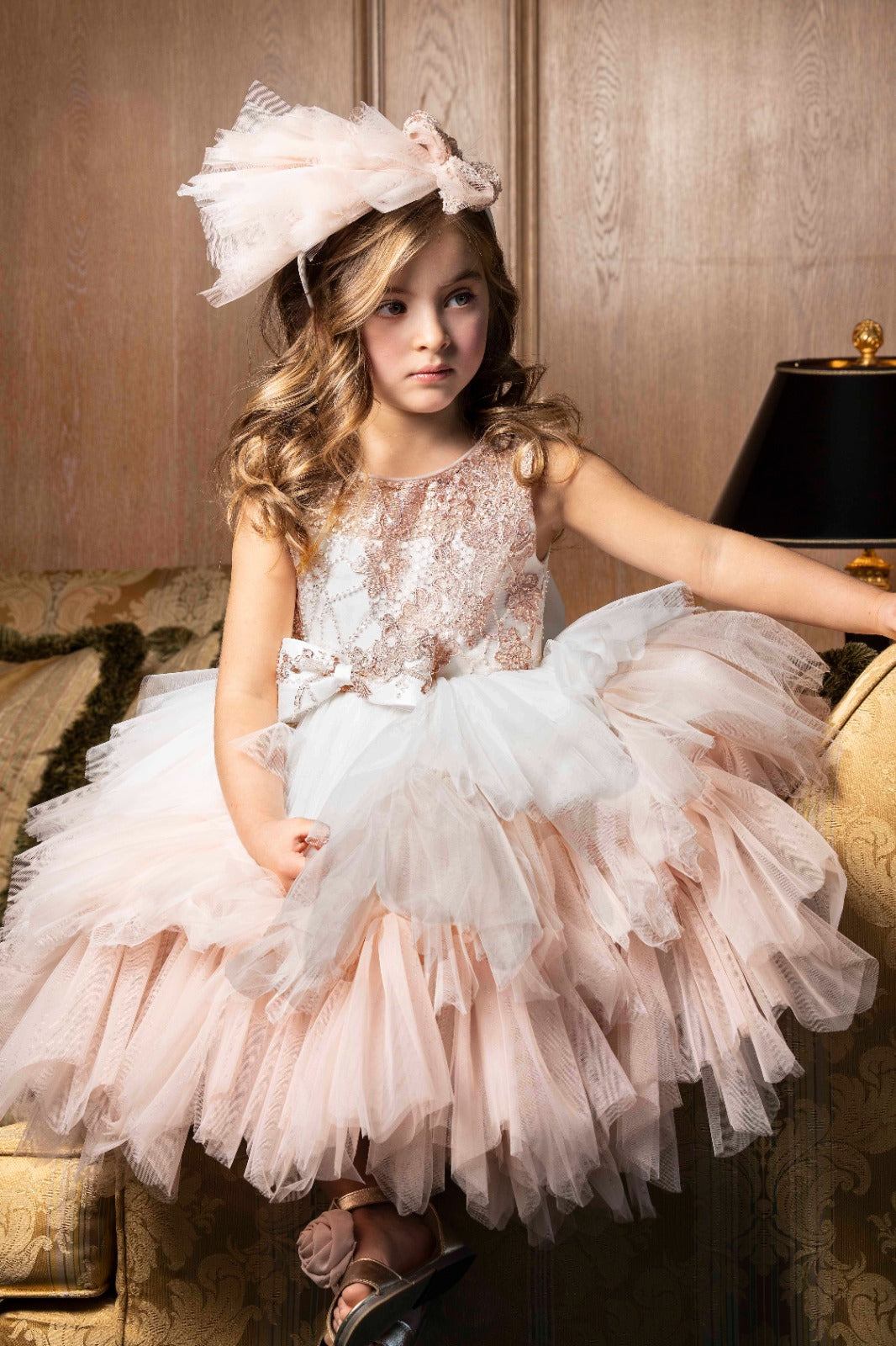Dolce Bambini Mauve Layered Dress