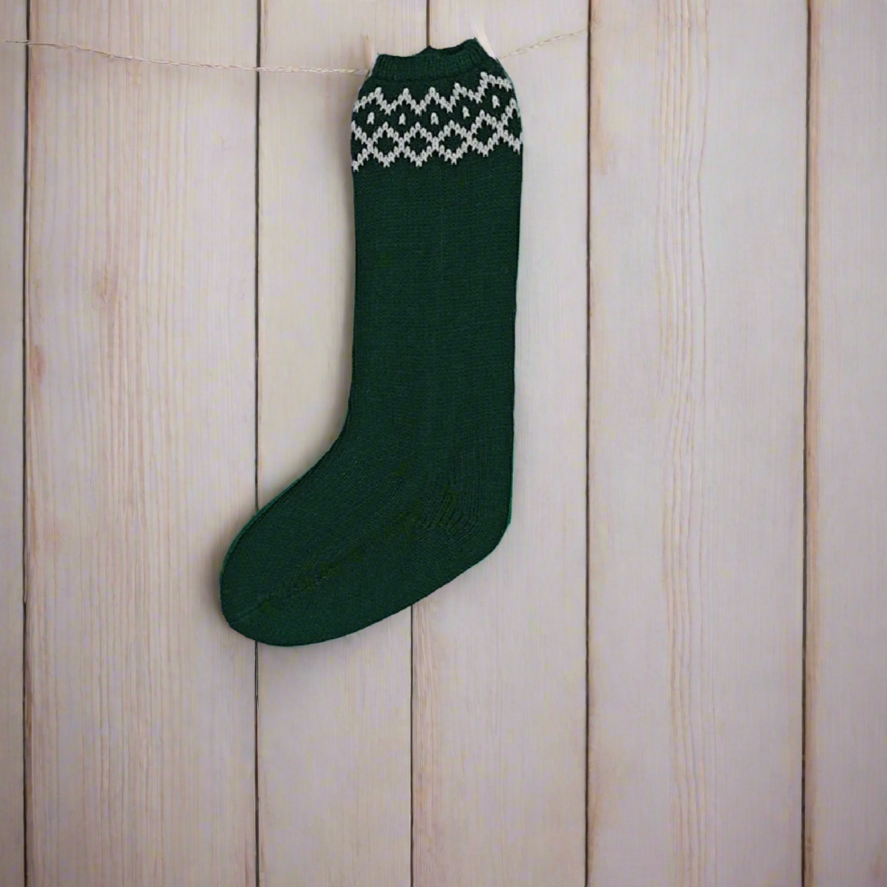 Bottle Green Knit Sock
