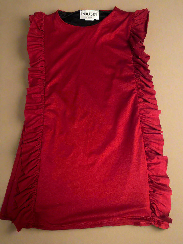 Red Ruffle Column Dress