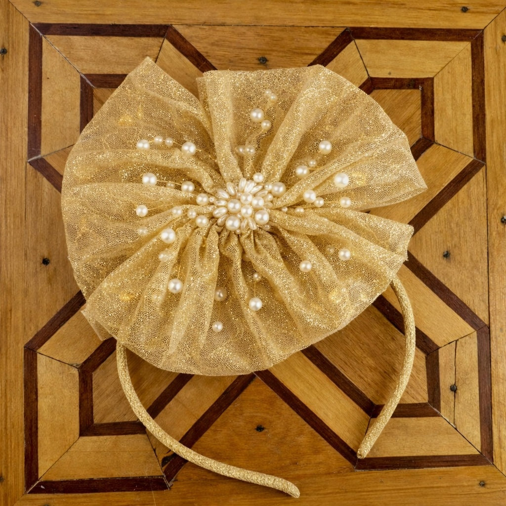Diadema de tela de encaje