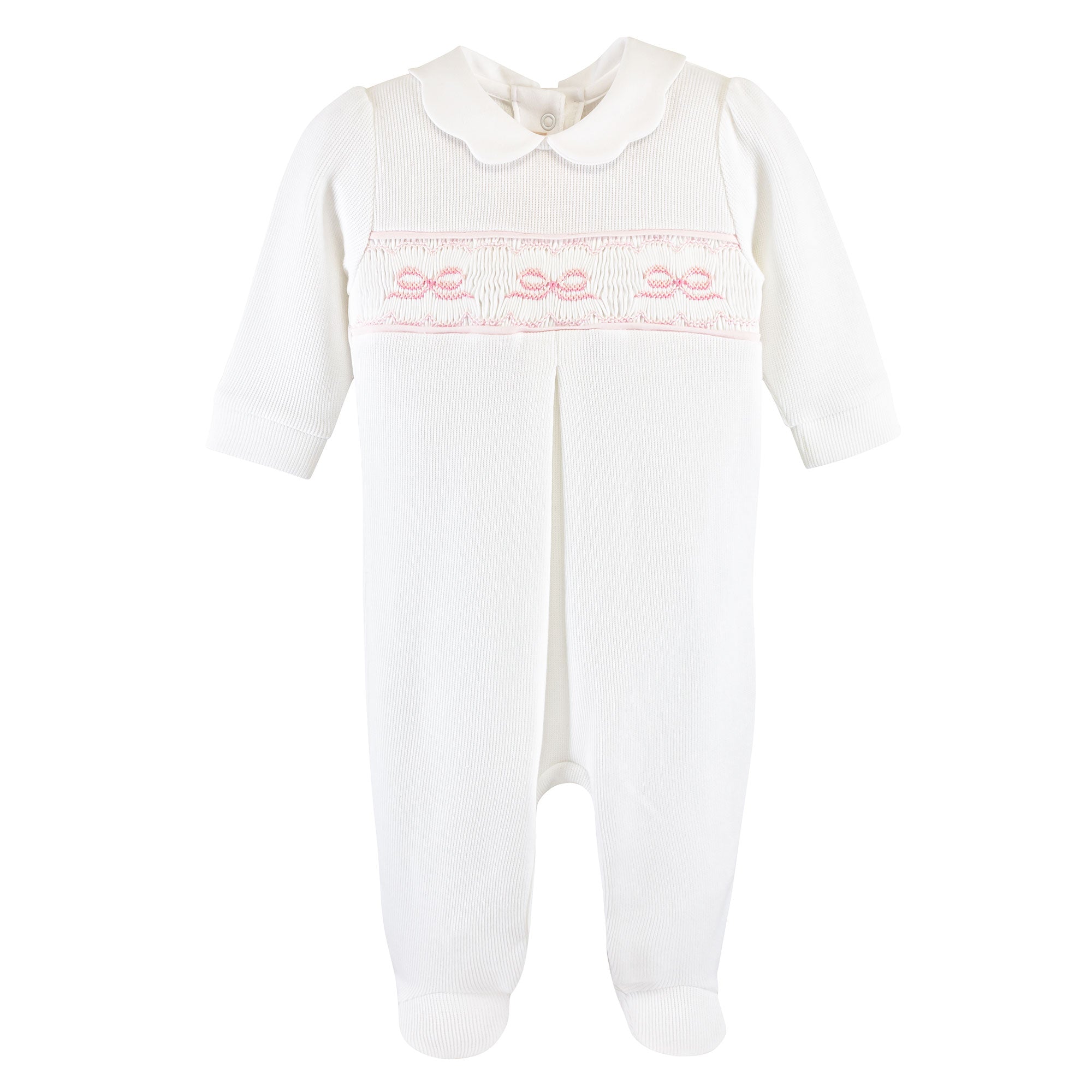 English Knot Smocked Footie