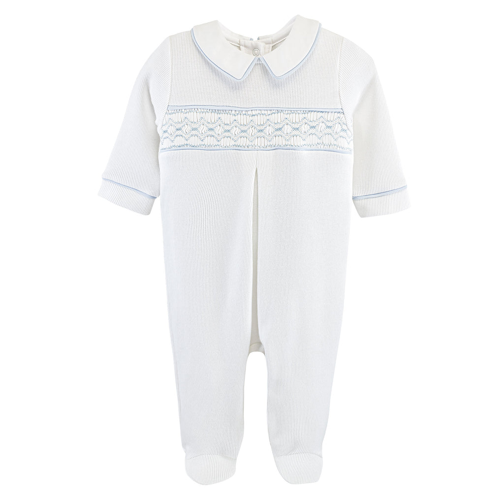 English Knot Smocked Footie