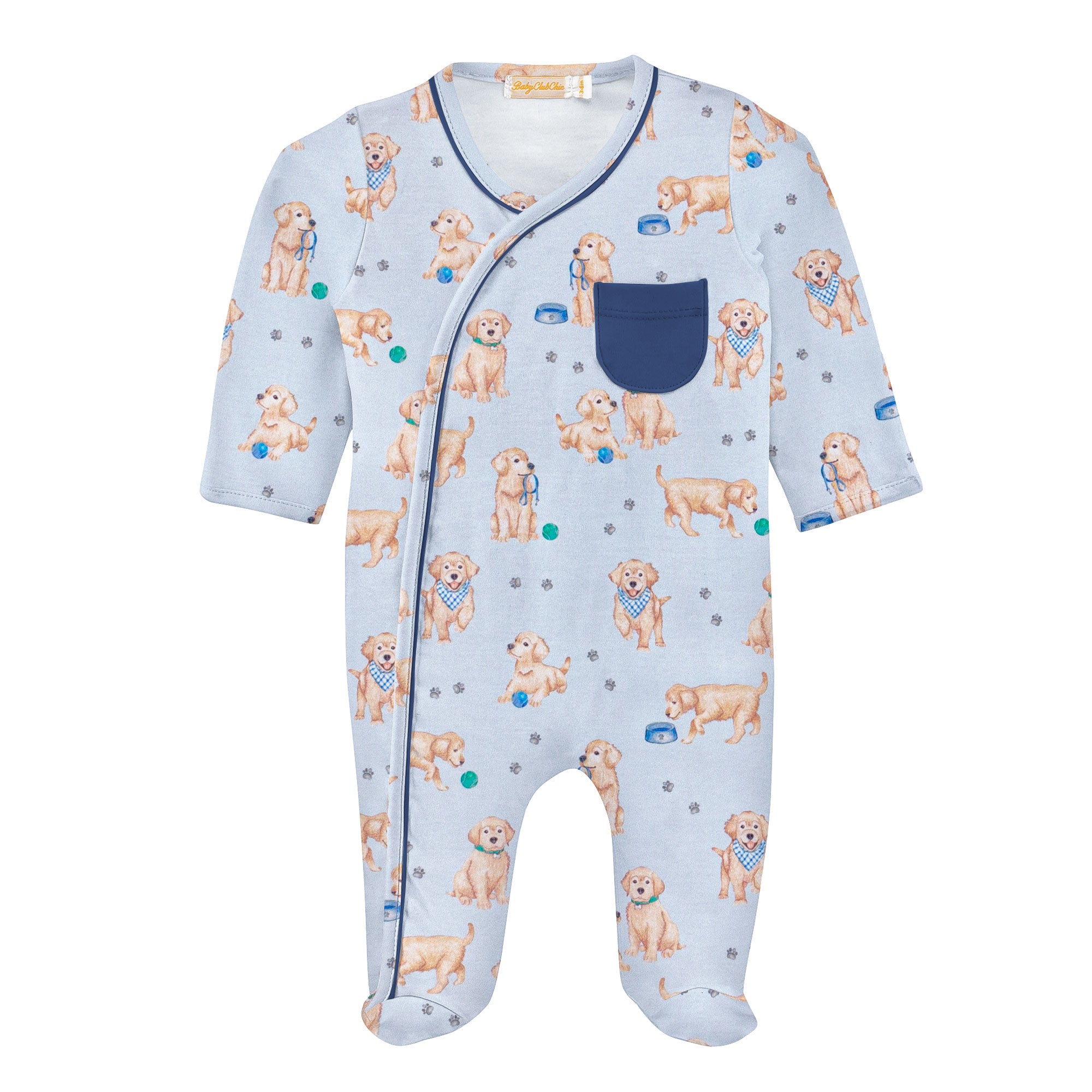 Puppy Adventures Crossed Footie