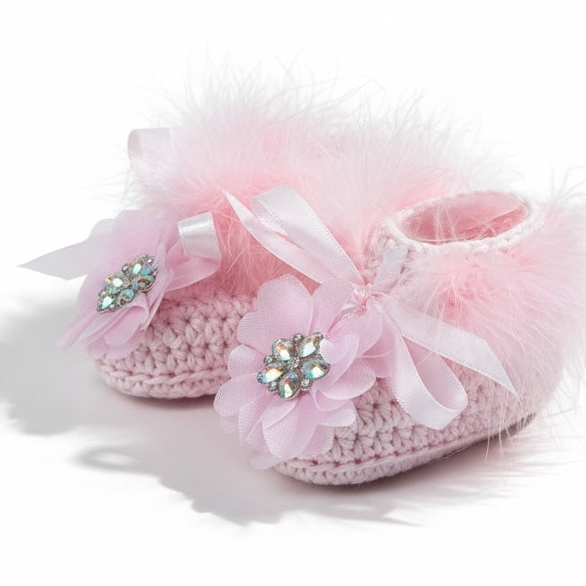 Pink Marabou Crochet Set