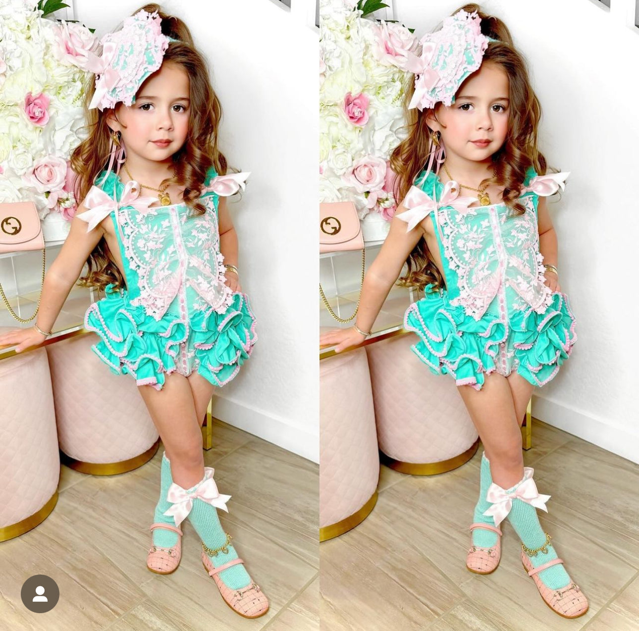 The Paulina Green  Dress