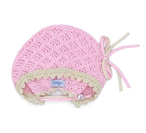 Pink Crochet Bonnet