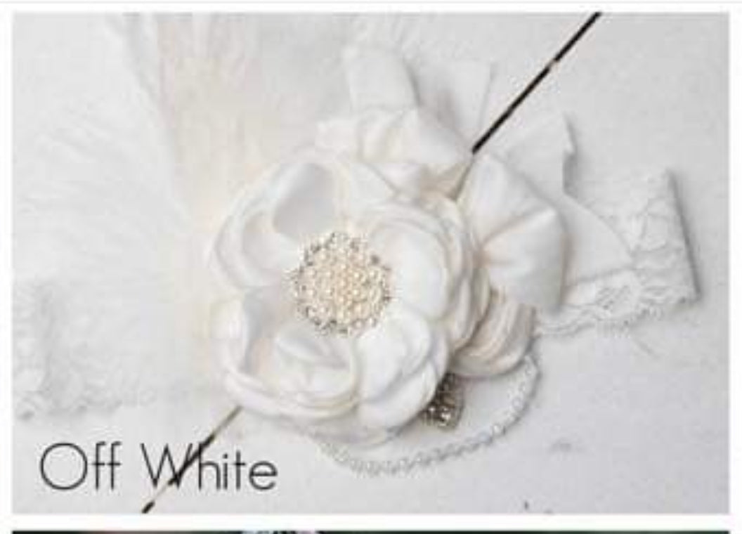 Feather Headband on Lace