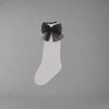 White and Black Tulle Knit Socks