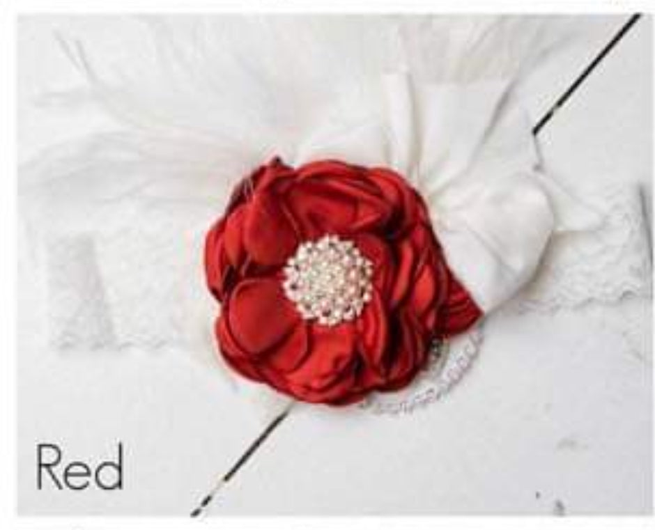 Feather Headband on Lace