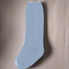 Baby Blue and White Knit Trimmed Socks