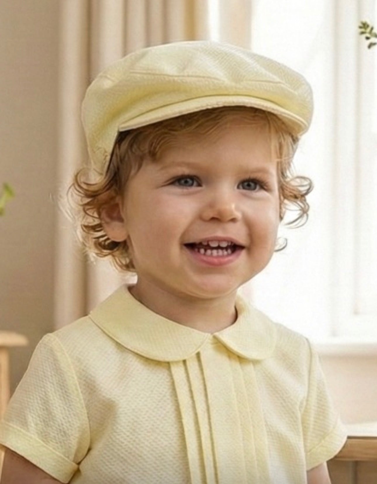 Lemon Pique Cotton Jeff Cap