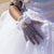 White Netted Gloves with Satin Bow