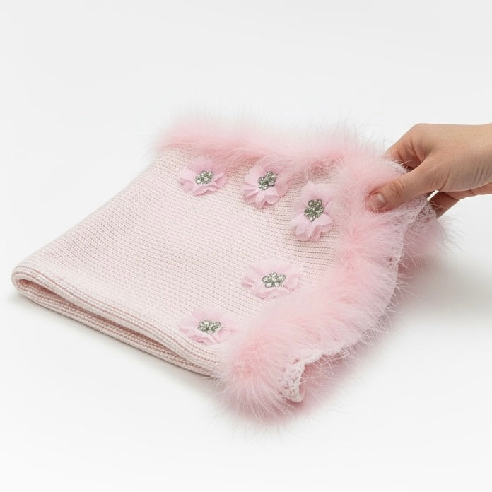 Pink Marabou Crochet Set