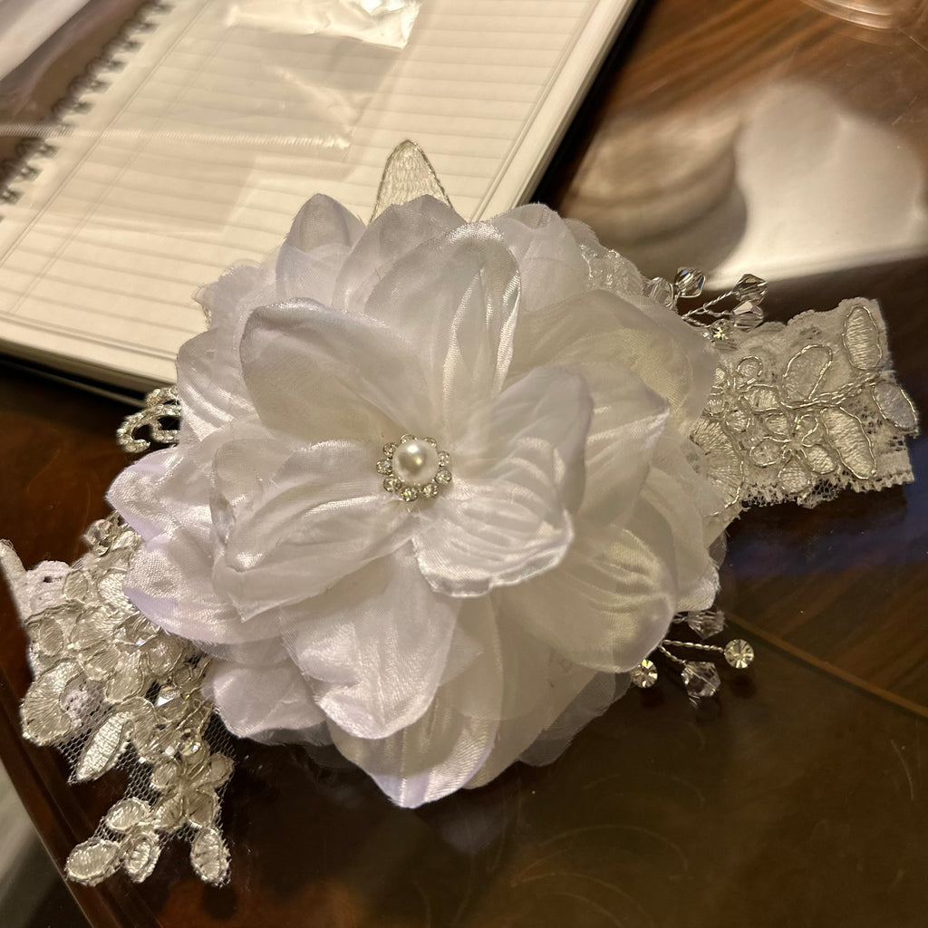 Crystal Spray and Flower Headband