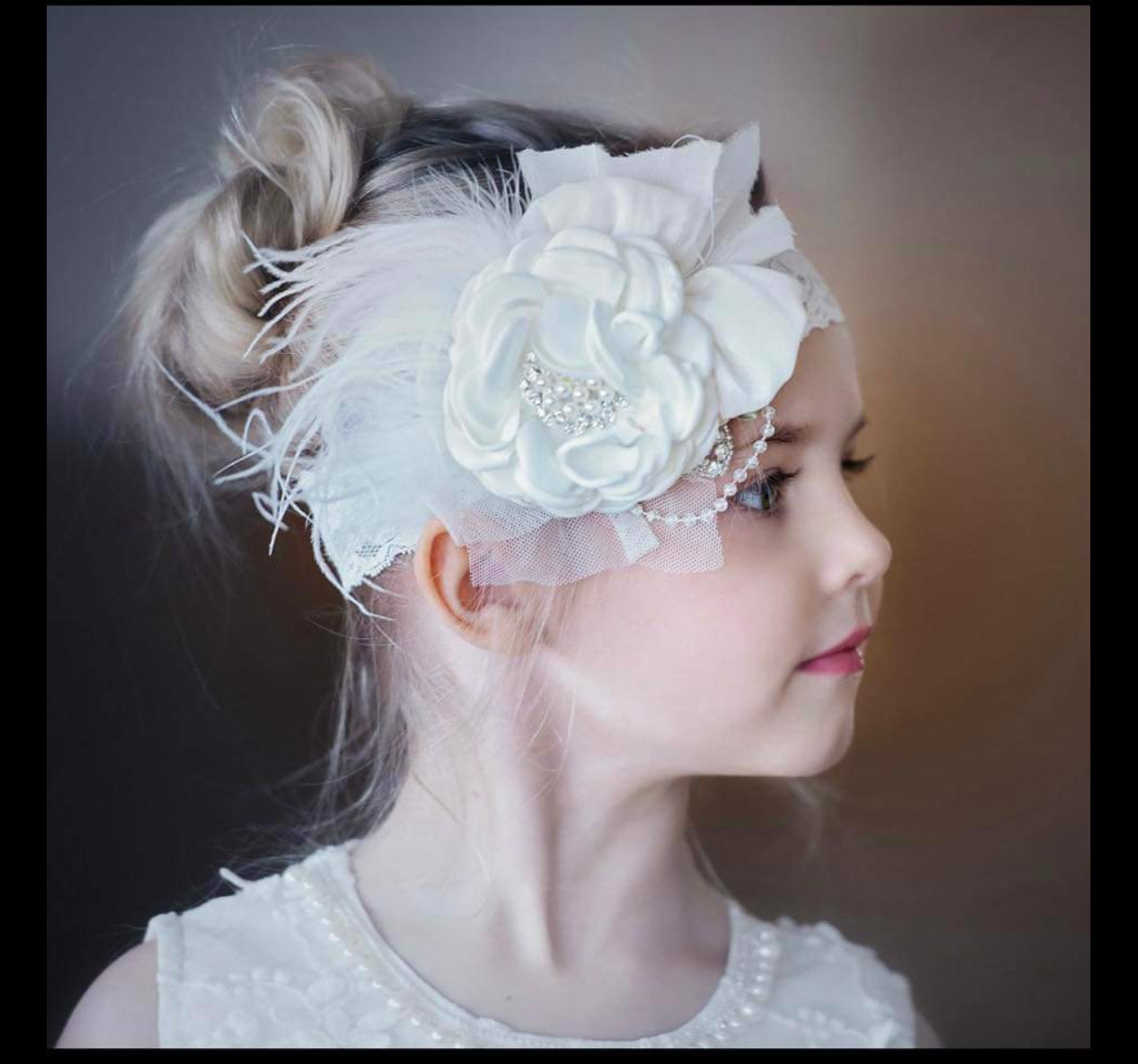 Feather Headband on Lace