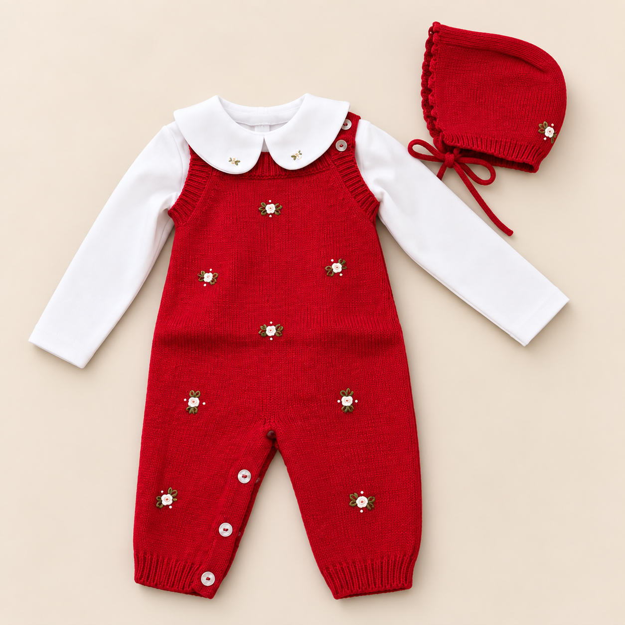Conjunto de punto azul bebé