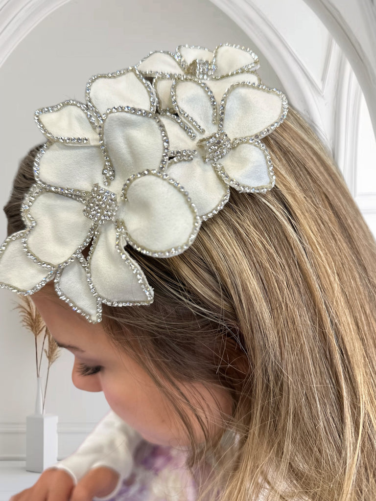 Stone Encrusted Flower Clip