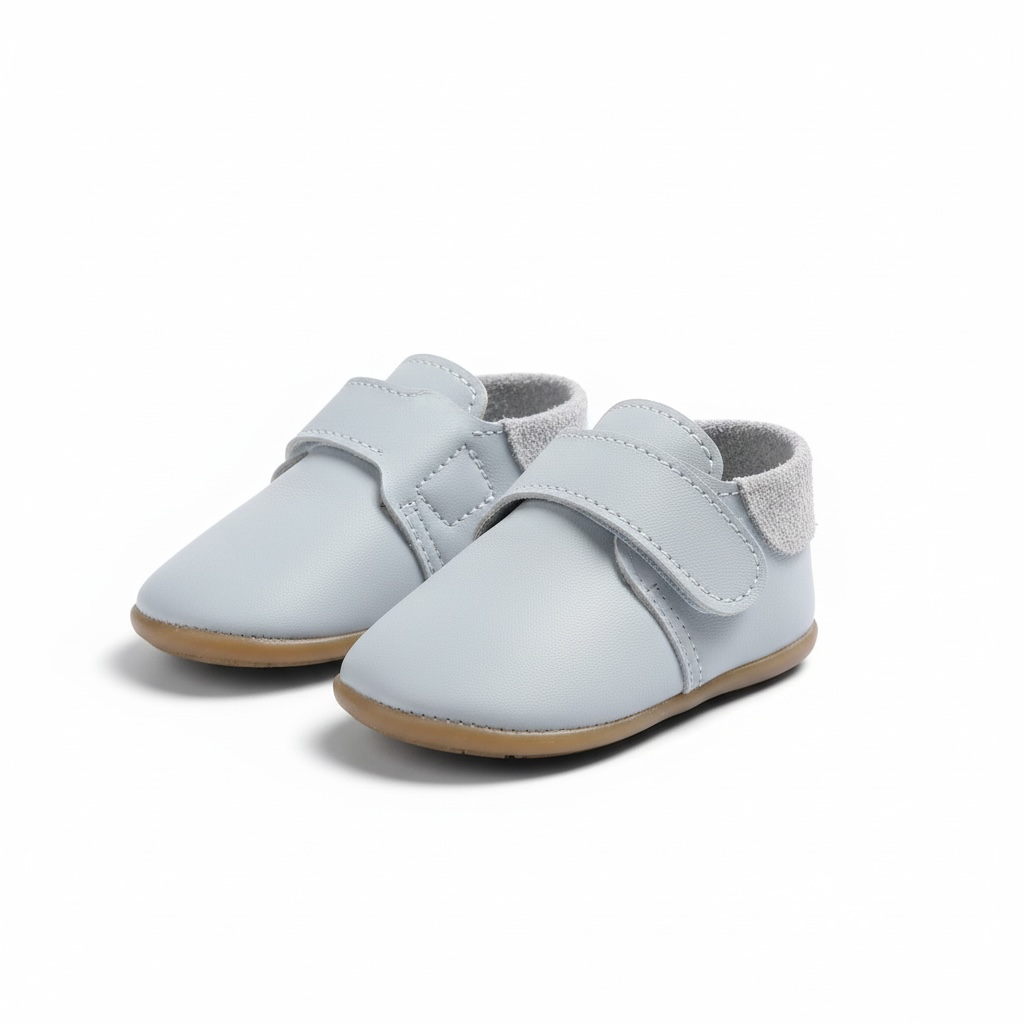 Boys Leather Baby Blue First Walker II