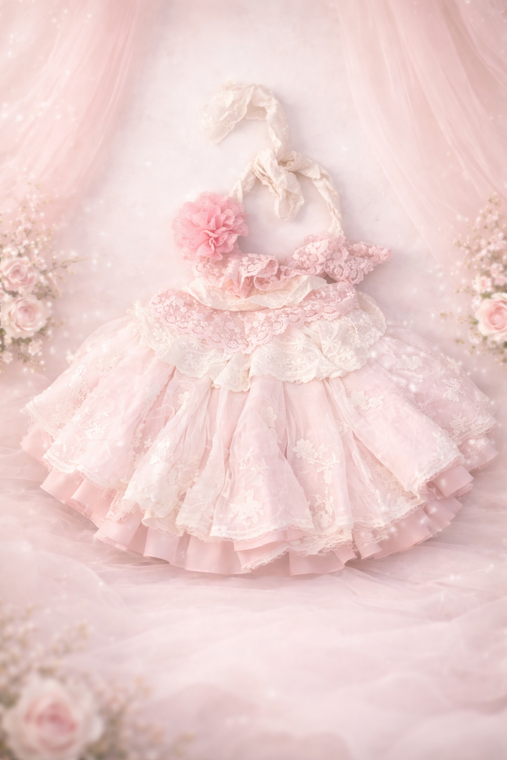 Peyton Cream and Blush Dress