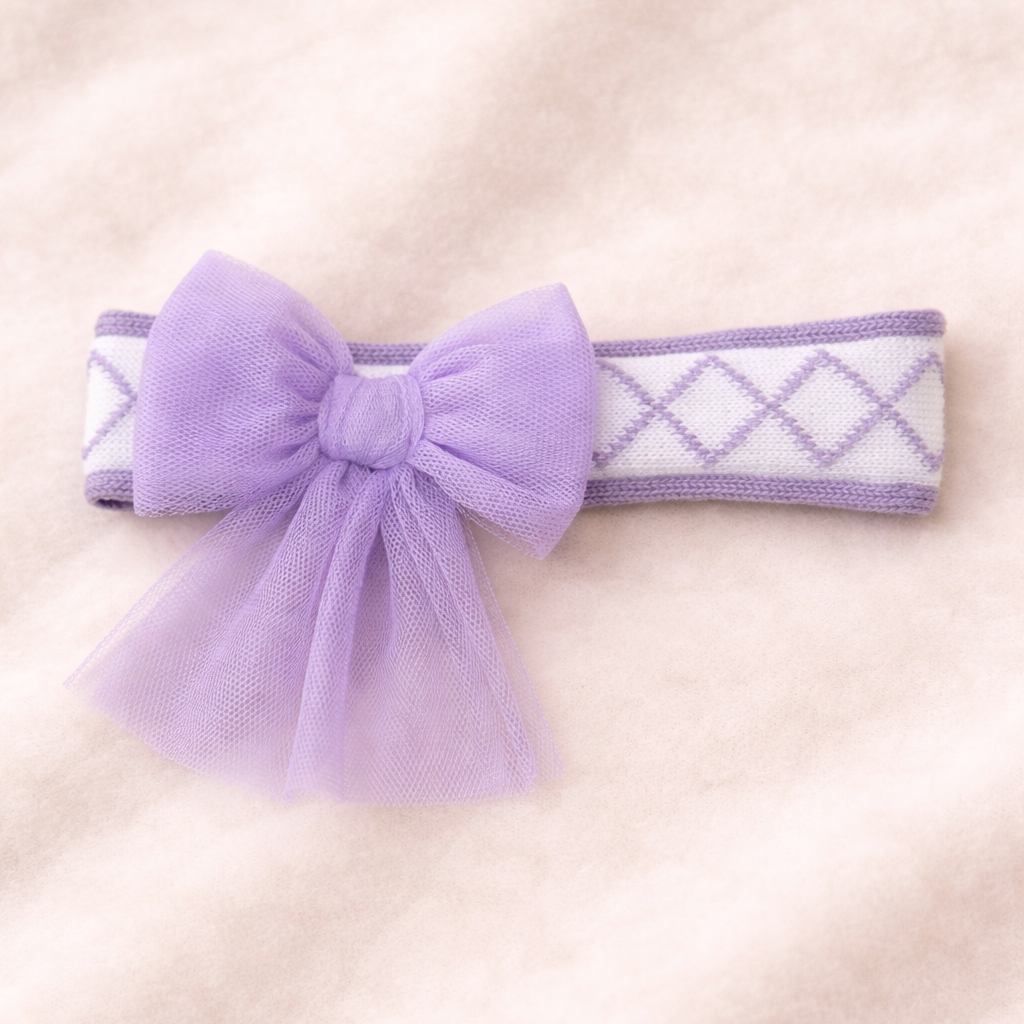 White & Lilac Headband