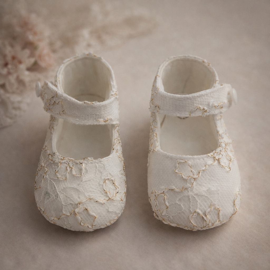 Gold Lace Infant Bootie