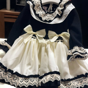 The Elena Dress in Black Knit