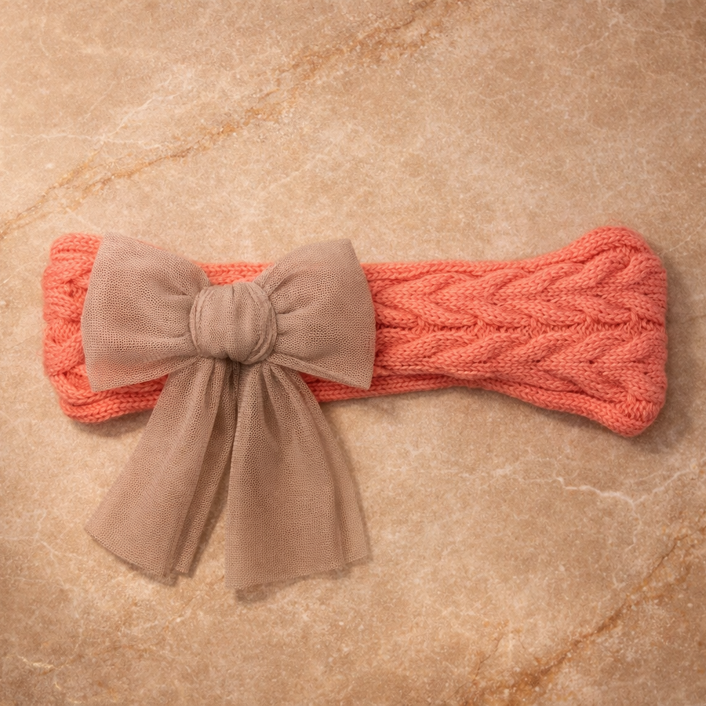Coral & Camel Headband