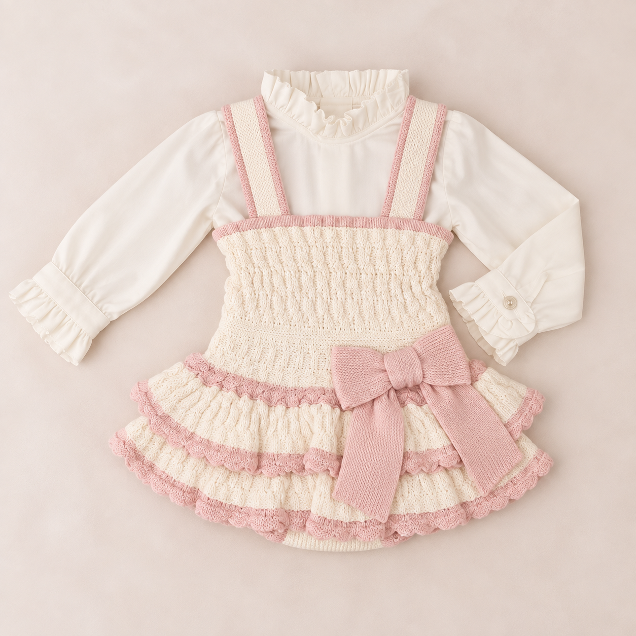 Cream and Baby Pink Set