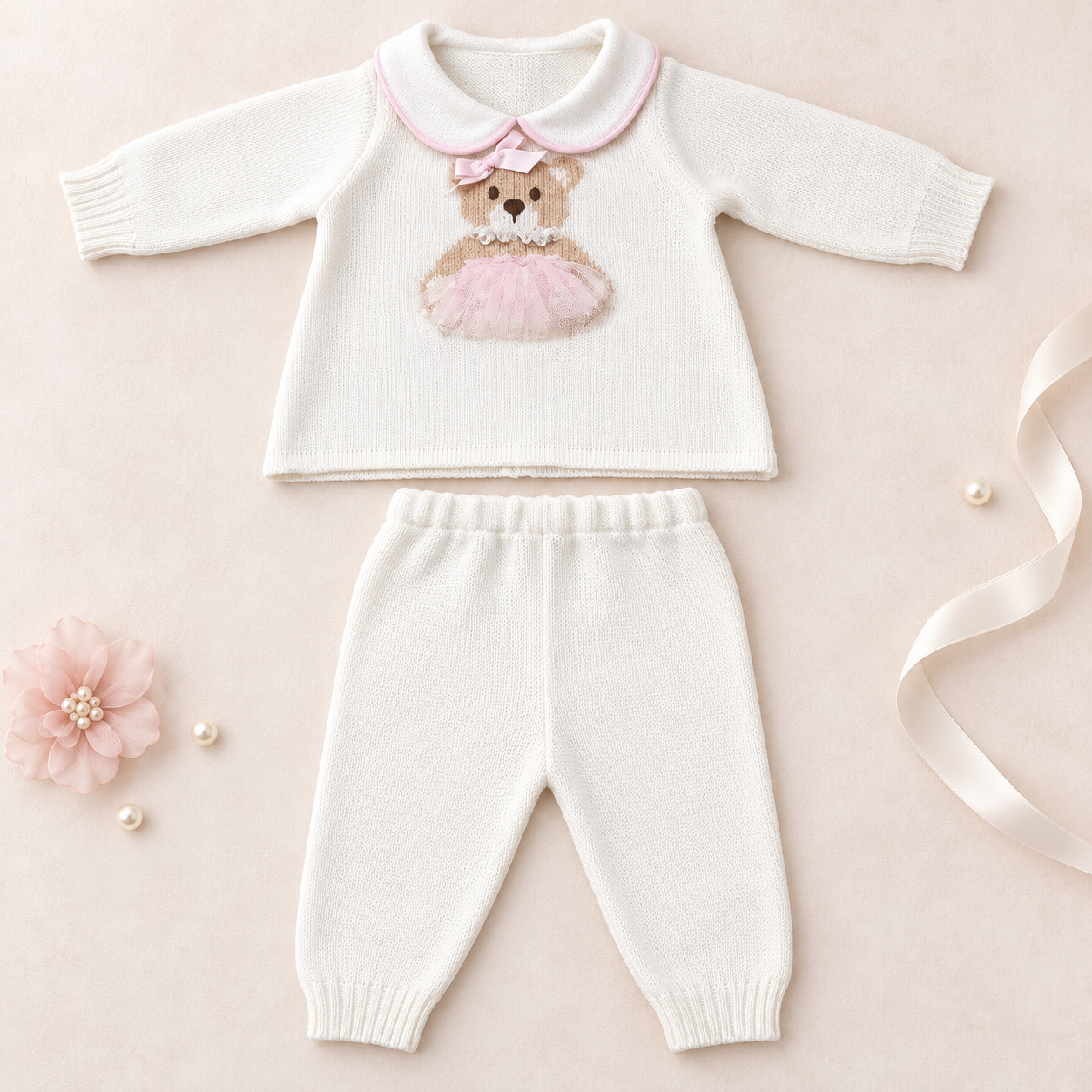 Teddy Bear White Set