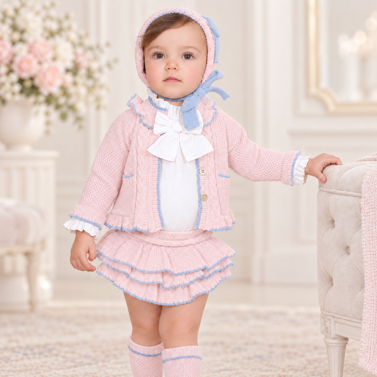 Baby Pink Cardigan Set